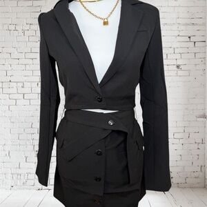Elegant Black Women's Blazer Dress